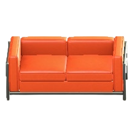 クールなソファのオレンジの画像
