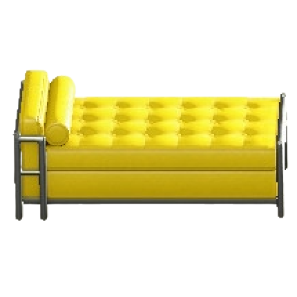 クールなベッドのイエローの画像