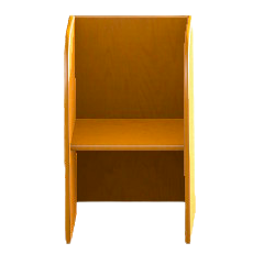 パーテーションつきデスクのブラウンの画像