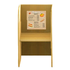 パーテーションつきデスクのカフェメニューの画像