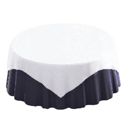 クロスつきラウンドテーブルLの無地ネイビーの画像