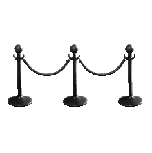 パーテーションポールのブラックの画像