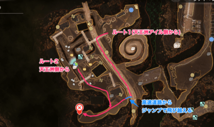 テンノウズのマガツカ行き方マップ