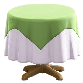 クロスつきラウンドテーブルSのグリーンの画像