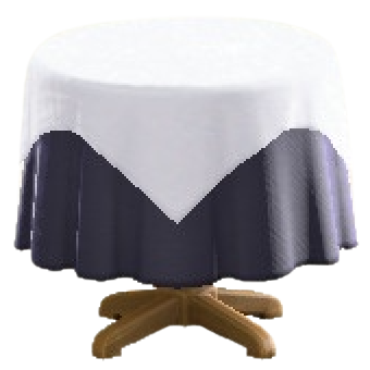 クロスつきラウンドテーブルSの無地ネイビーの画像