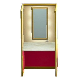 パウダールームのブースのゴージャスの画像