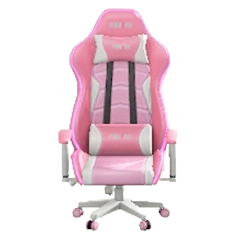 ゲーミングチェアのピンクの画像