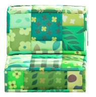 パッチワークなソファのリーフの画像