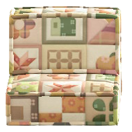 パッチワークなソファのカントリーの画像