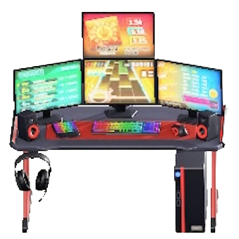 ゲーミングデスクのリズムゲームの画像