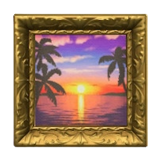 ごうかながくぶちのアクリルの風景画の画像