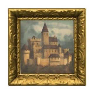 ごうかながくぶちの油彩の風景画の画像