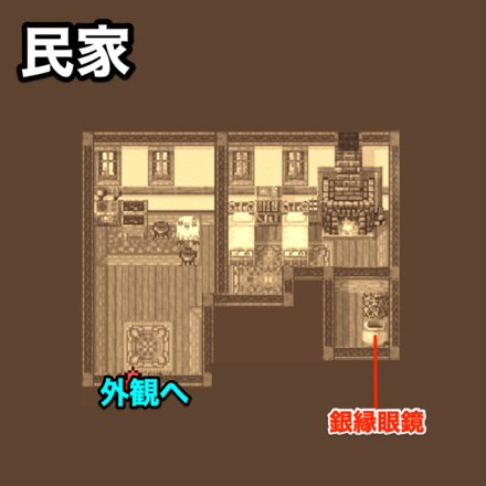 ウォルスの町民家のマップ