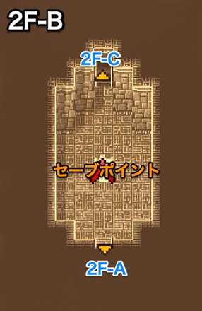 孤島の神殿2F-Bのマップ