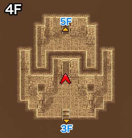 孤島の神殿4Fのマップ