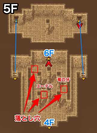 孤島の神殿5Fのマップ