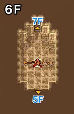 孤島の神殿6Fのマップ