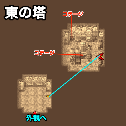 タイクーン城東の塔のマップ