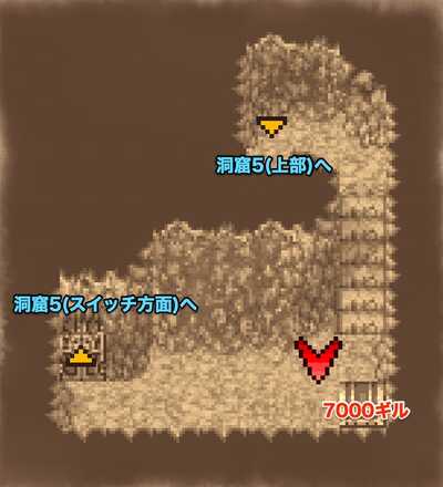 飛竜の谷洞窟6のマップ