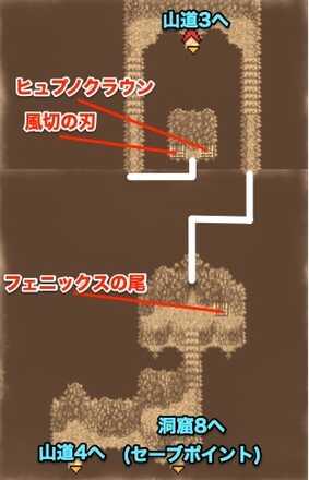 飛竜の谷洞窟7のマップ
