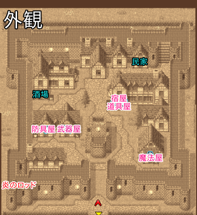 カルナックの町外観のマップ