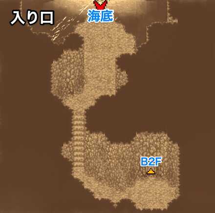 大海溝入り口のマップ