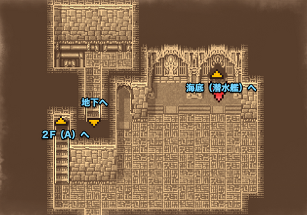 バリアの塔1Fのマップ