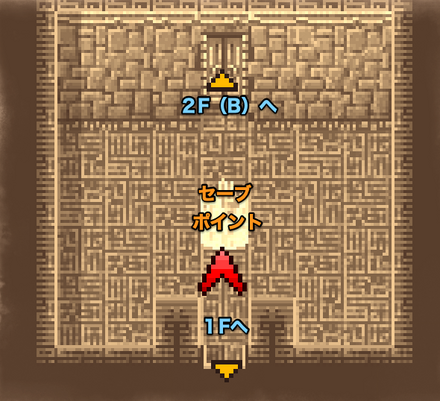 バリアの塔2F（A）のマップ