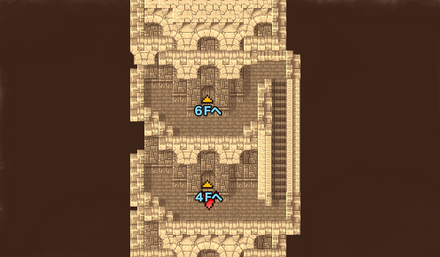 バリアの塔５Fのマップ