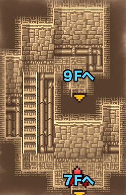 バリアの塔８Fのマップ