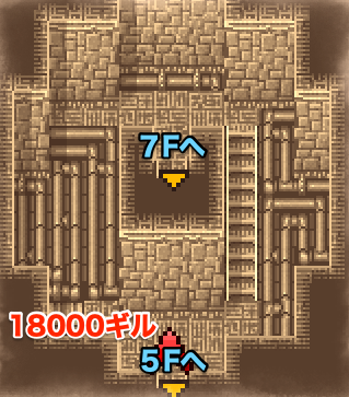 バリアの塔６Fのマップ