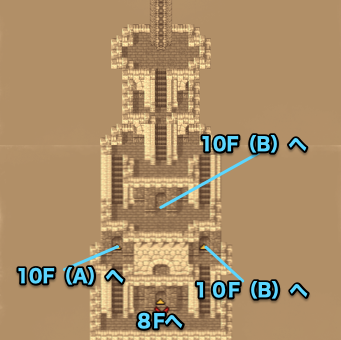 バリアの塔９Fのマップ