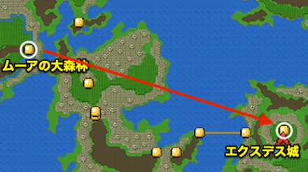 エクスデス城　行き方・場所