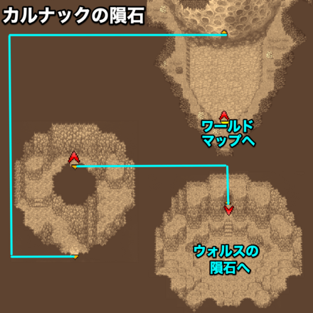 カルナックの隕石のマップ
