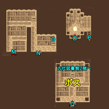 古代図書館地下3のマップ