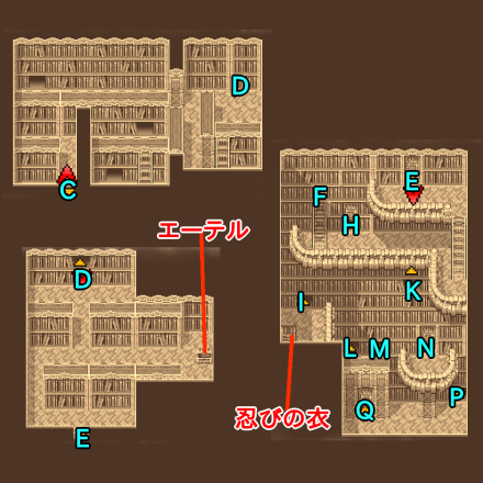 古代図書館地下1のマップ