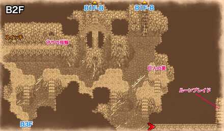 イストリーの滝B2Fのマップ