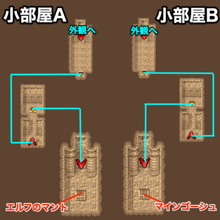 カルナック城小部屋のマップ