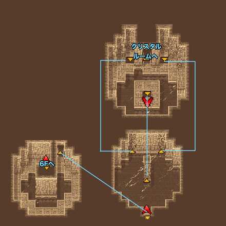 沈んだウォルスの塔７F〜９Fのマップ