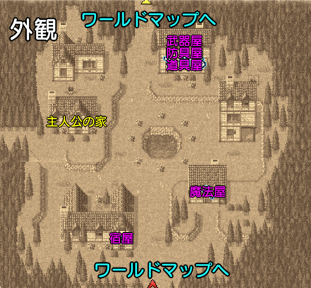 リックスの村外観のマップ