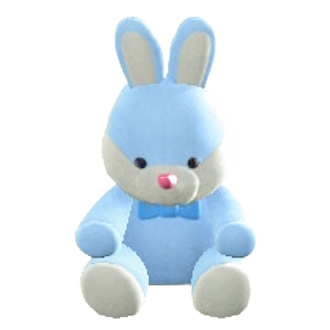 ゆめかわなラビットドールのライトブルーの画像