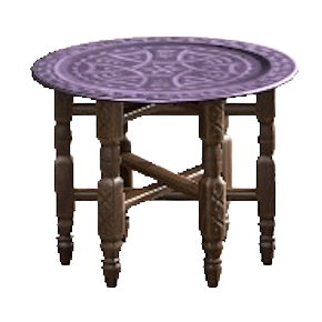 モロッカンなトレイテーブルのパープルの画像