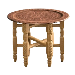 モロッカンなトレイテーブルのブロンズの画像