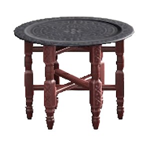 モロッカンなトレイテーブルのブラックの画像