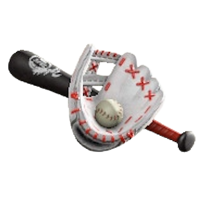 やきゅうセットのブラック＆ホワイトの画像