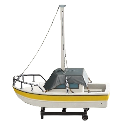 ヨットのイエロー＆ホワイトの画像