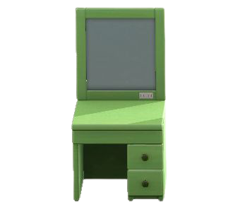 シンプルなドレッサーのグリーンの画像