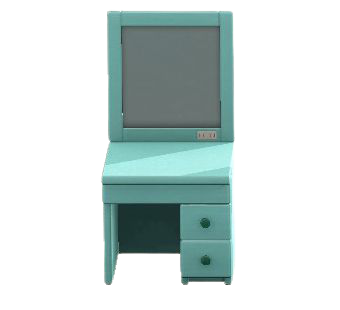 シンプルなドレッサーのブルーの画像