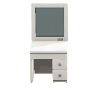 シンプルなドレッサーのホワイトの画像