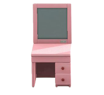 シンプルなドレッサーのピンクの画像